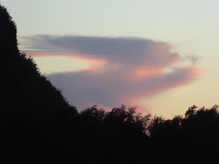 is the cloud holding a martini glass?